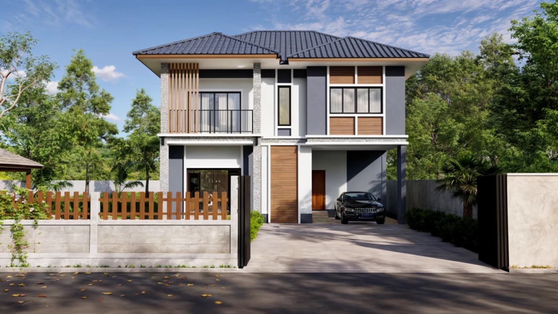 บ้านสไตล์โมเดิร์น 2 ชั้น