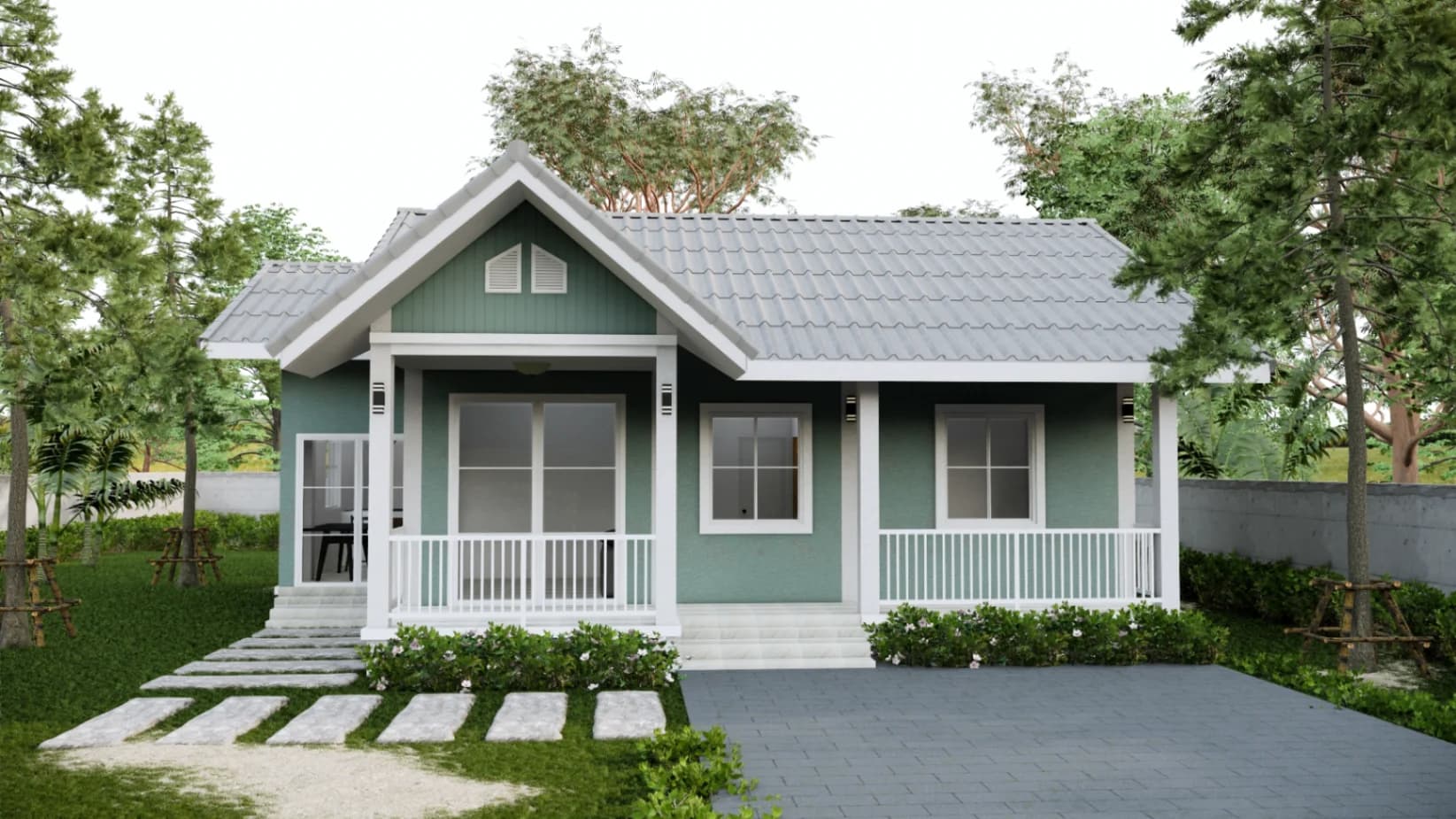 บ้านชั้นเดียวสไตล์คอทเทจ MP-EP17 โดย Mepatcs