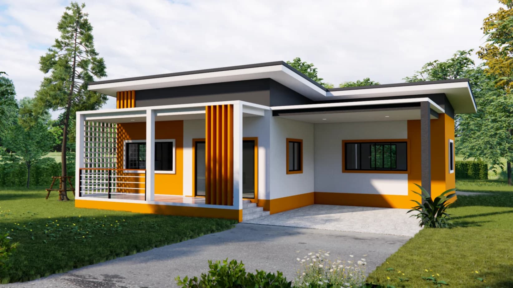 บ้านสไตล์โมเดิร์น 2 ชั้น